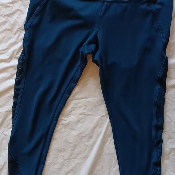 TEAL BLUE YOGALICIOUS PANTS, ANN TALOR LOFT TOP W/ ELASTICIZED NECKLINE - Picture 10 of 10